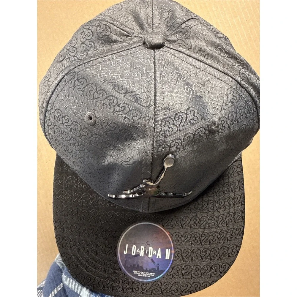 Youth Nike Air Jordan Jumpman Snapback Cap Allover Print Black